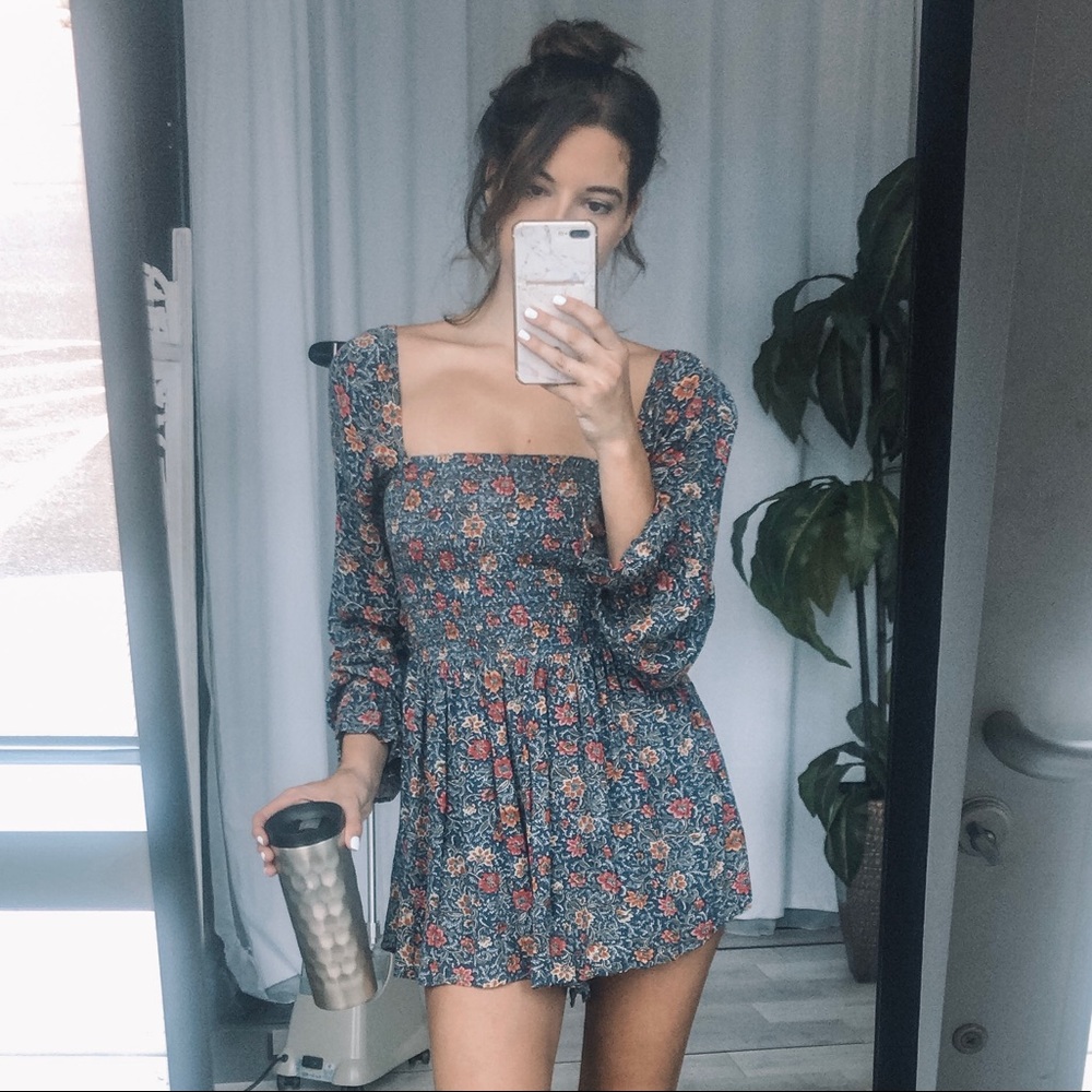 Floral Long Sleeve Romper